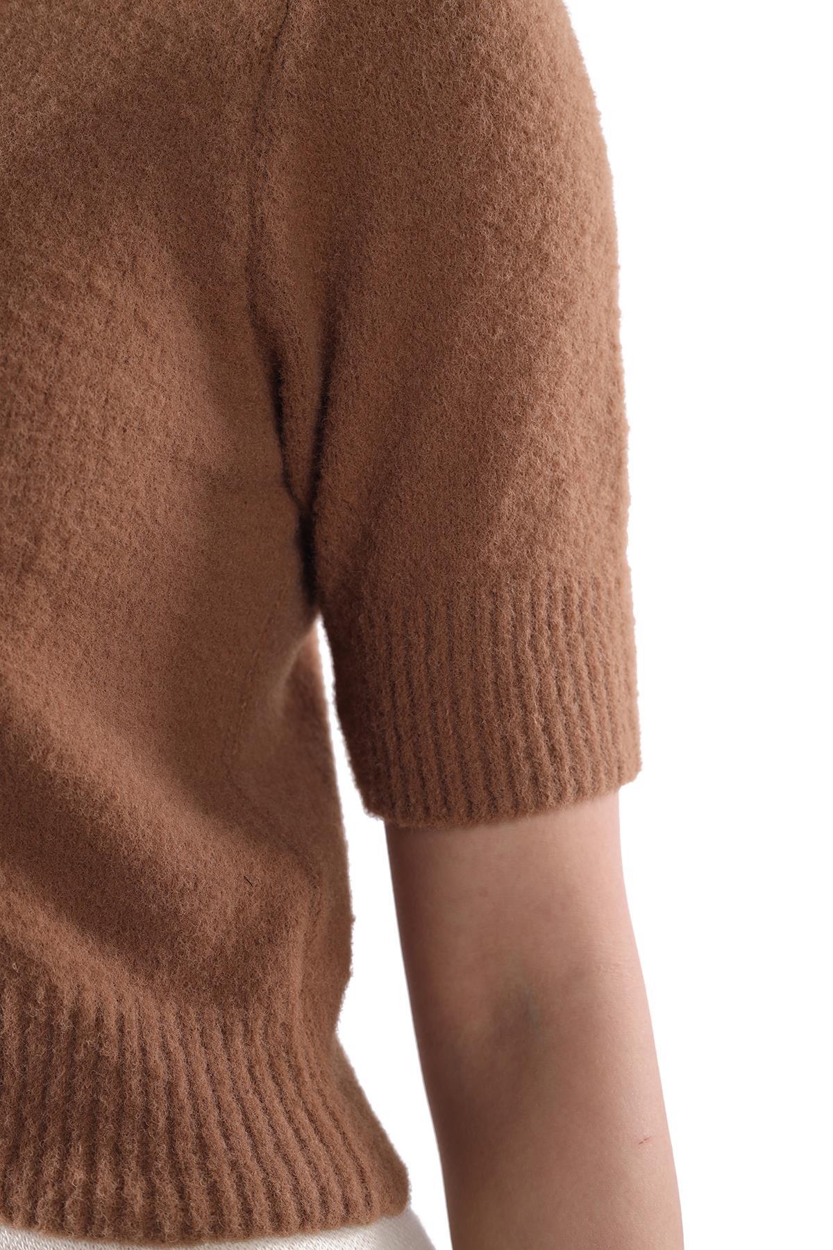 Camel Kısa Kol Boğazlı Kazak 24291 - 6