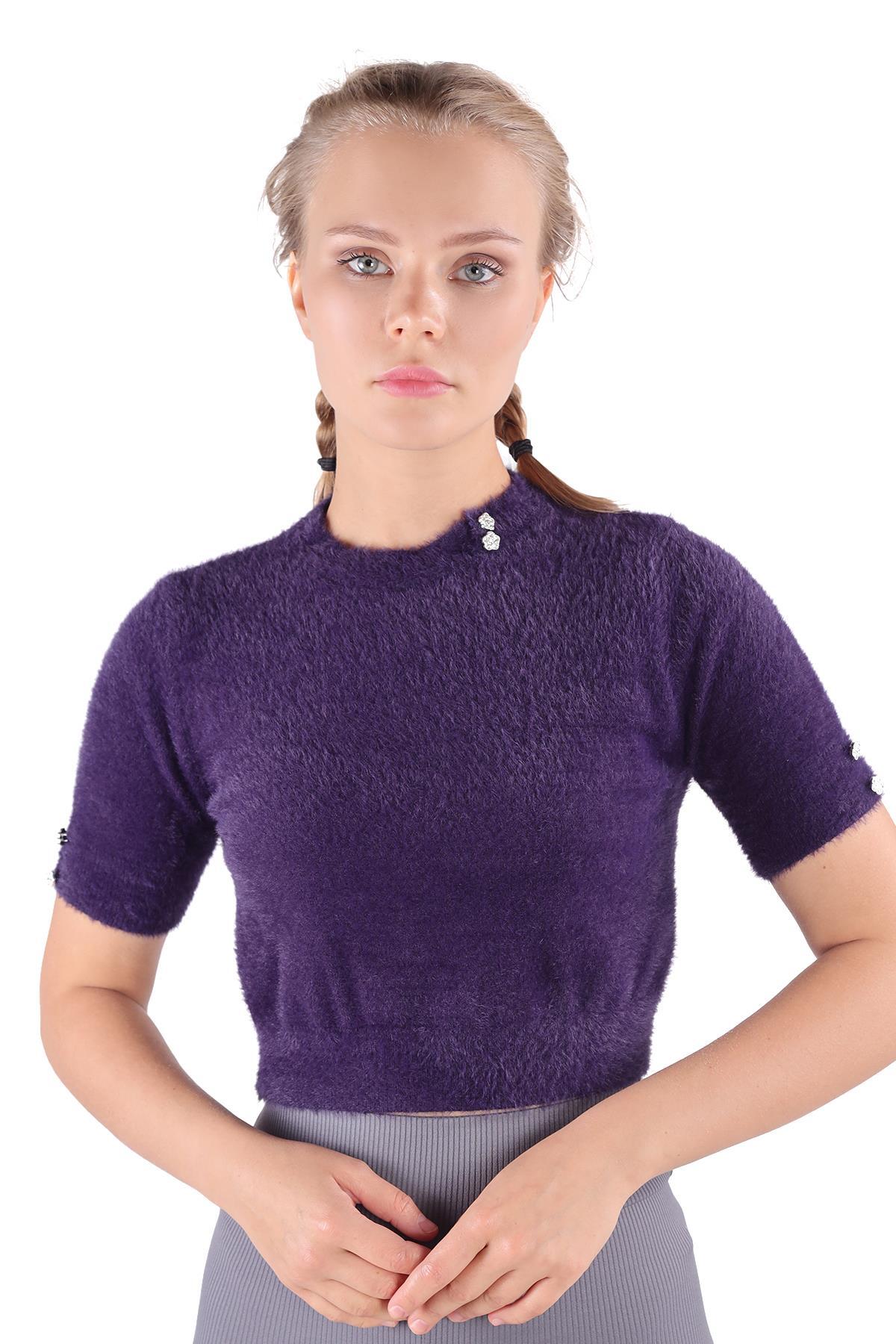 Laci Yaka Taş Detay Sakallı Kazak 24292 - 1