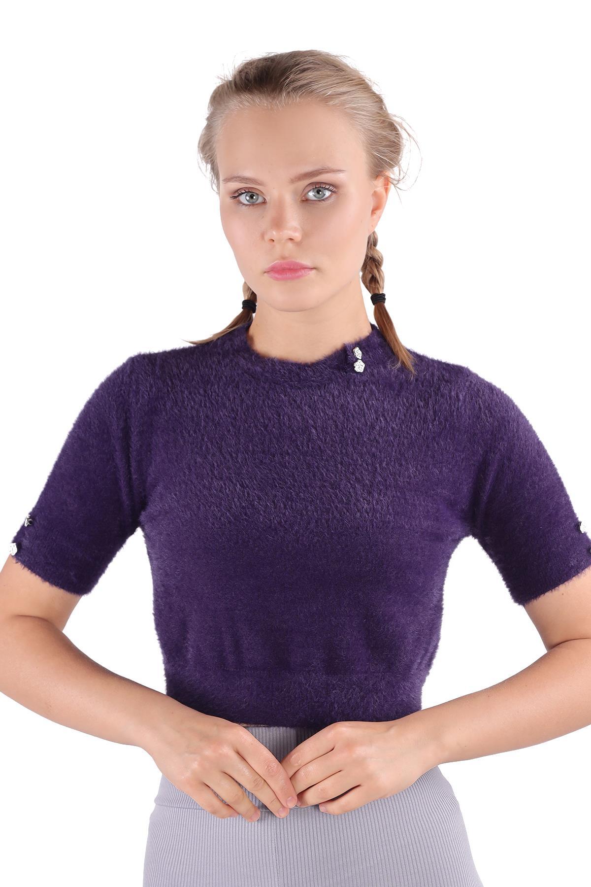 Laci Yaka Taş Detay Sakallı Kazak 24292 - 8