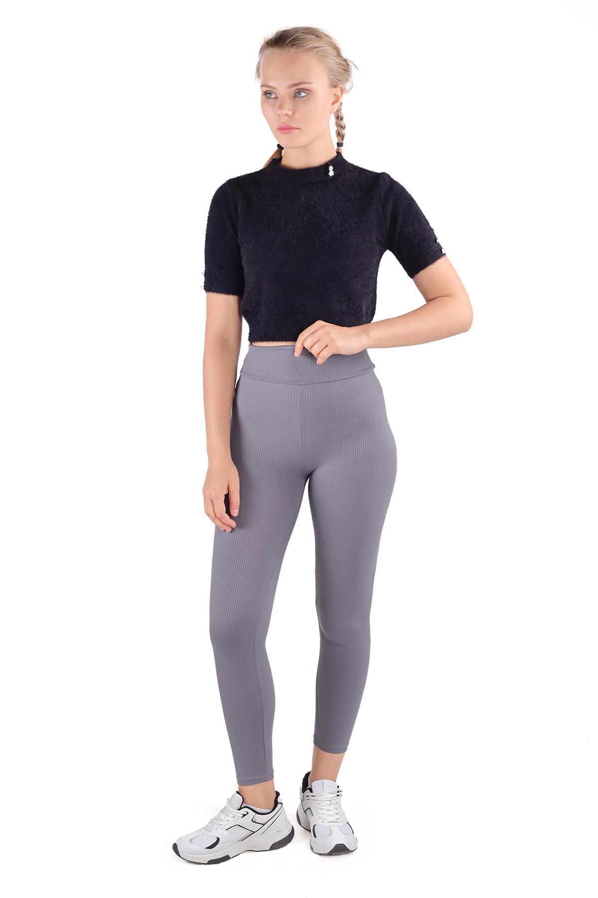 24292 Yaka Taş Detay Sakallı Kazak Siyah - 2