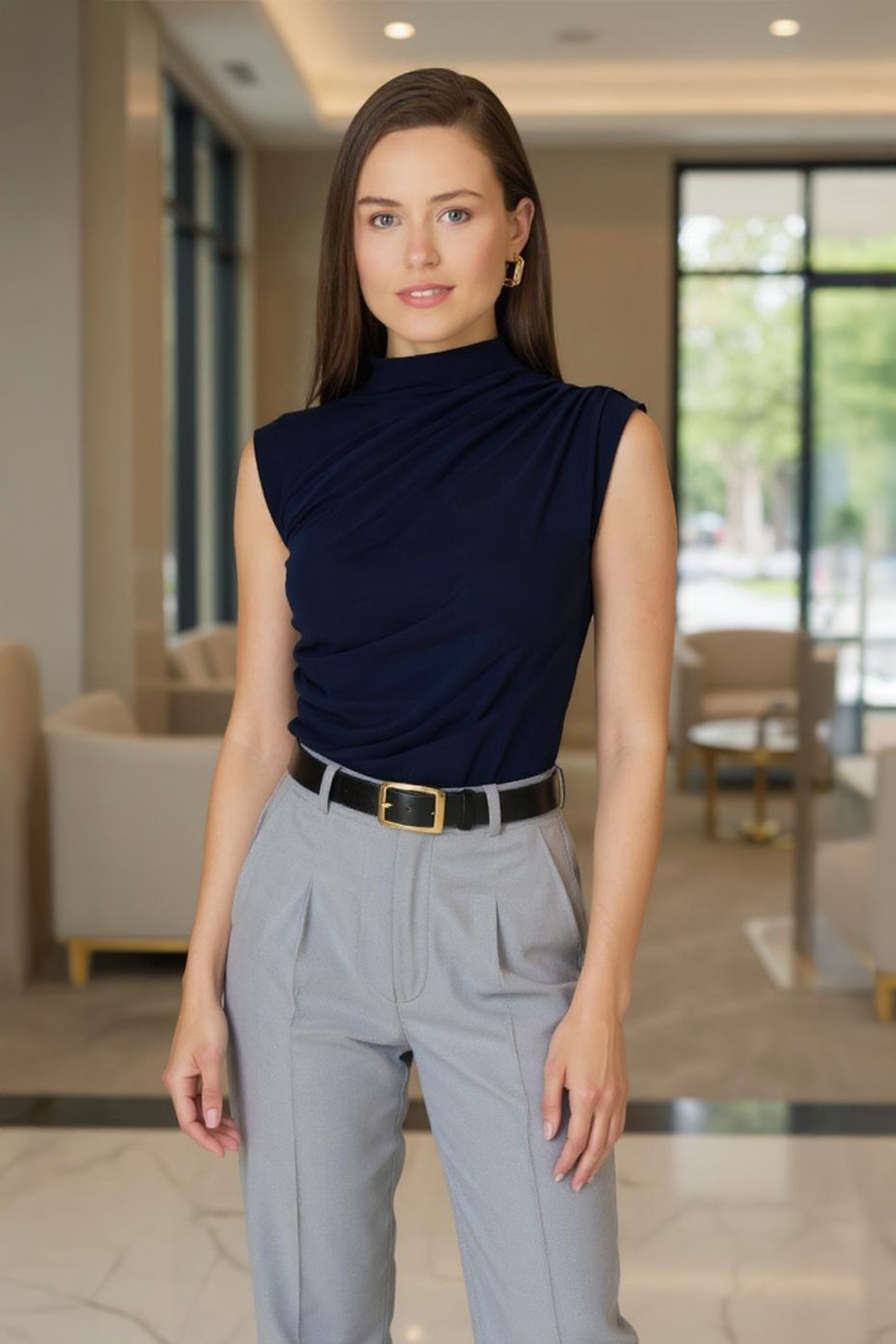 Laci Kolsuz Büzgülü Sandy Bluz 2430 - RAYS