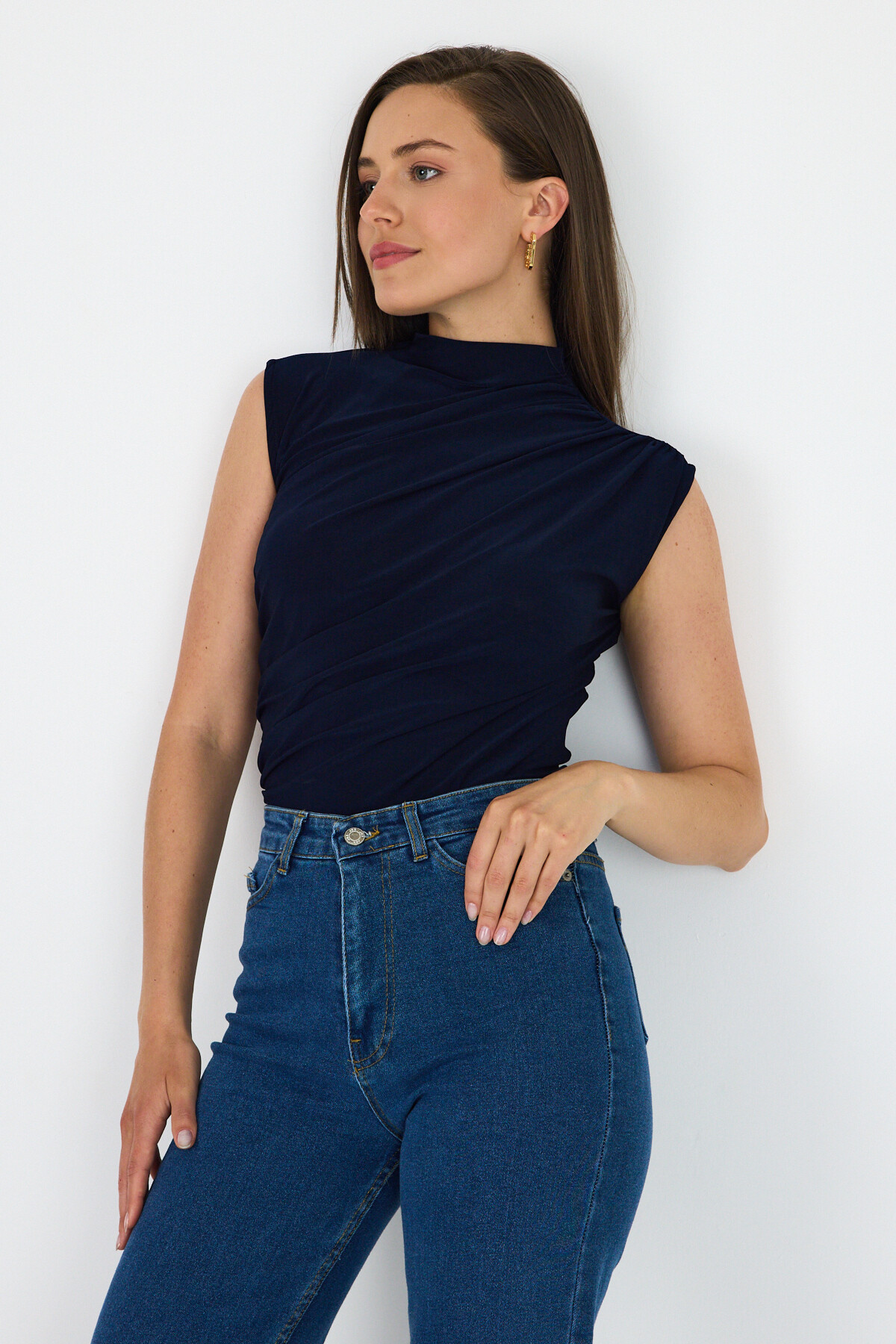 Laci Kolsuz Büzgülü Sandy Bluz 2430 - RAYS