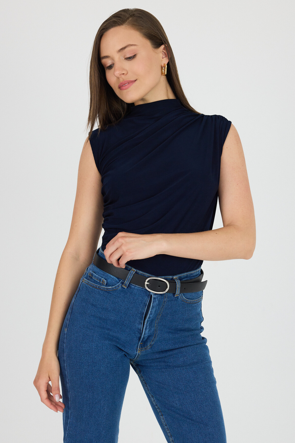 Laci Kolsuz Büzgülü Sandy Bluz 2430 - 7