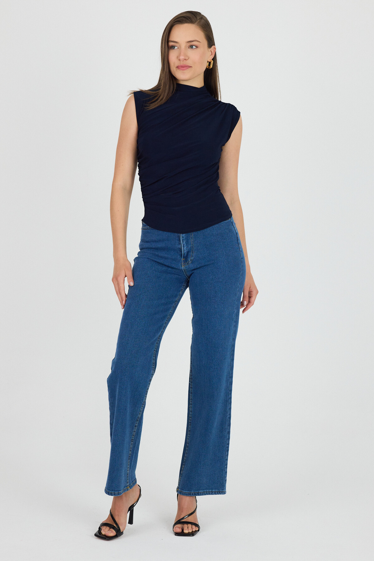 Laci Kolsuz Büzgülü Sandy Bluz 2430 - 3