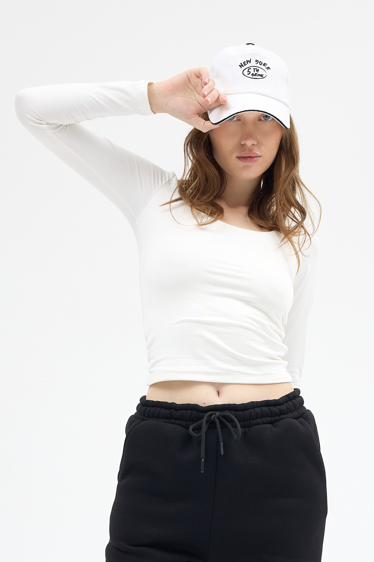 Ekru Bisiklet Yaka Bluz 2434 - 3