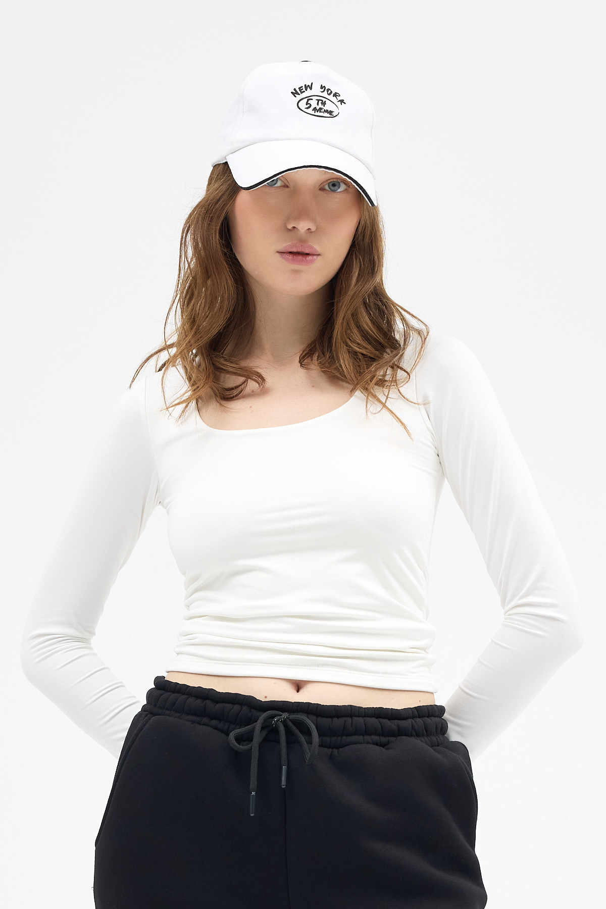 Ekru Bisiklet Yaka Bluz 2434 - 7