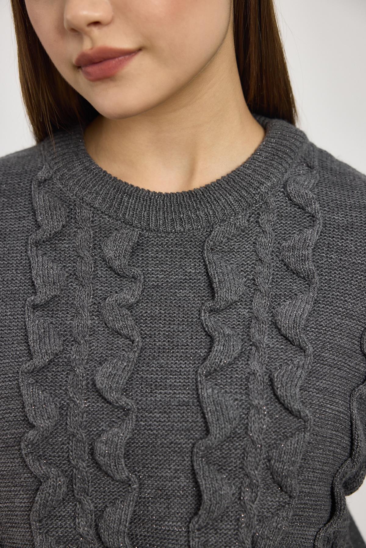 Füme Simli Fırfır Detay Kazak 24364 - 4