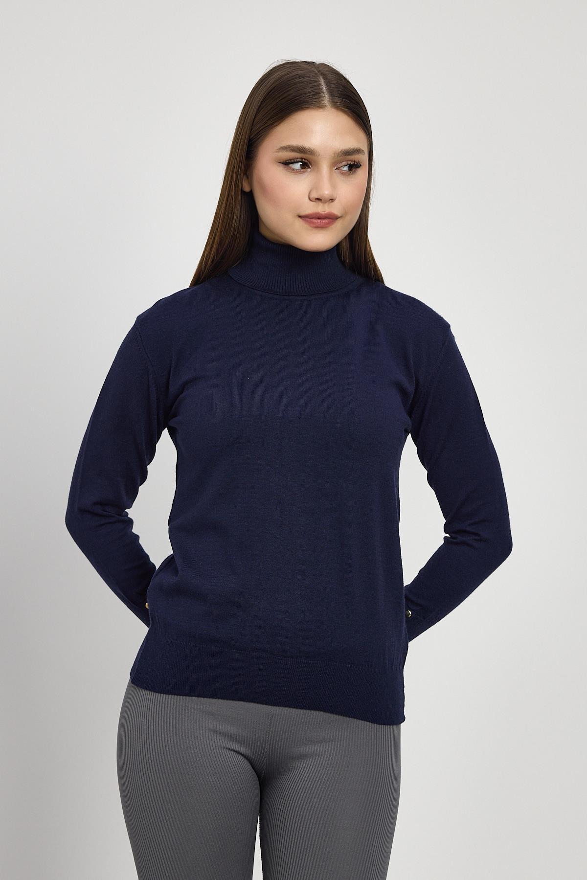 24369 Balıkçı Yaka Kol Detay Kazak Laci - 8