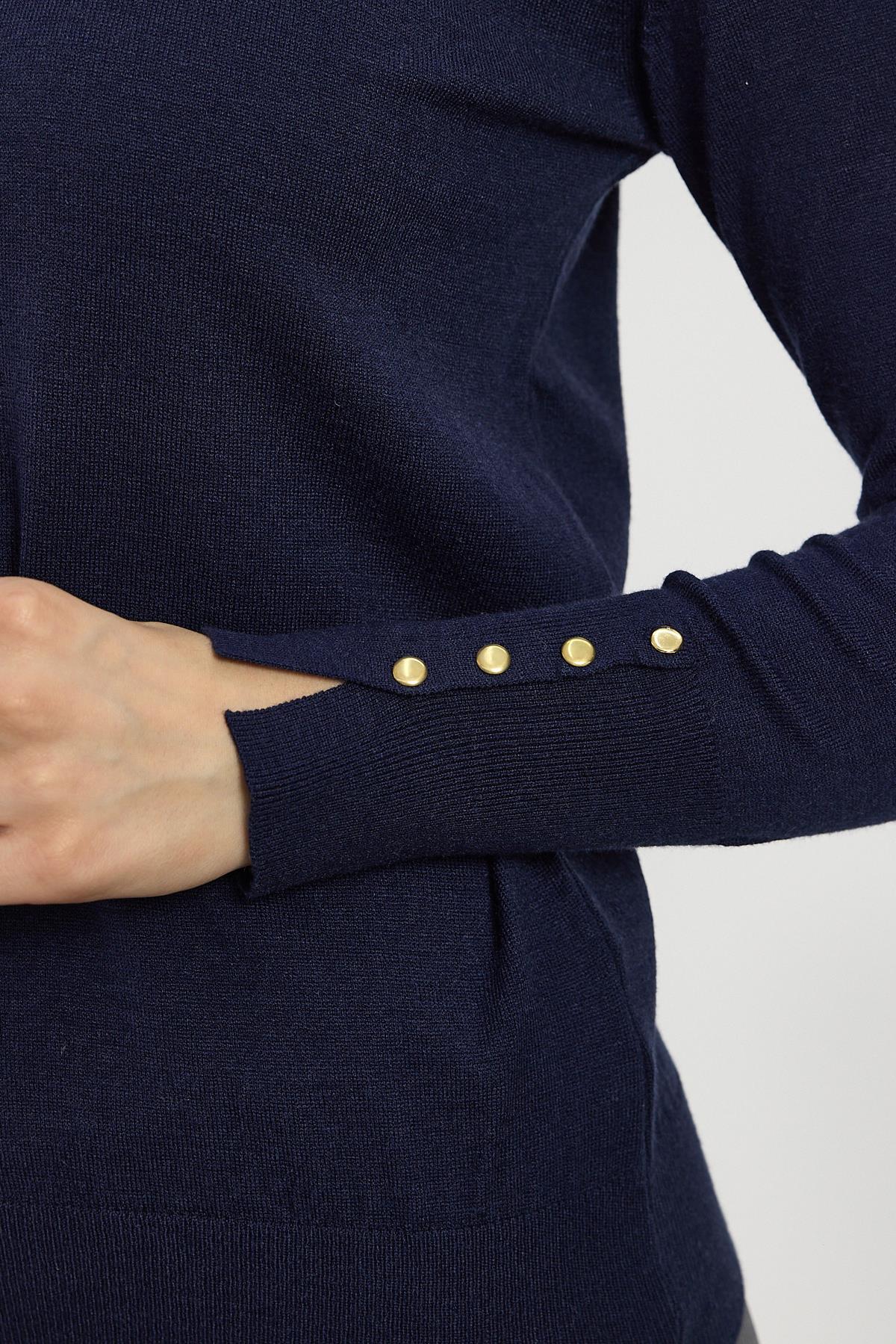 24369 Balıkçı Yaka Kol Detay Kazak Laci - 4