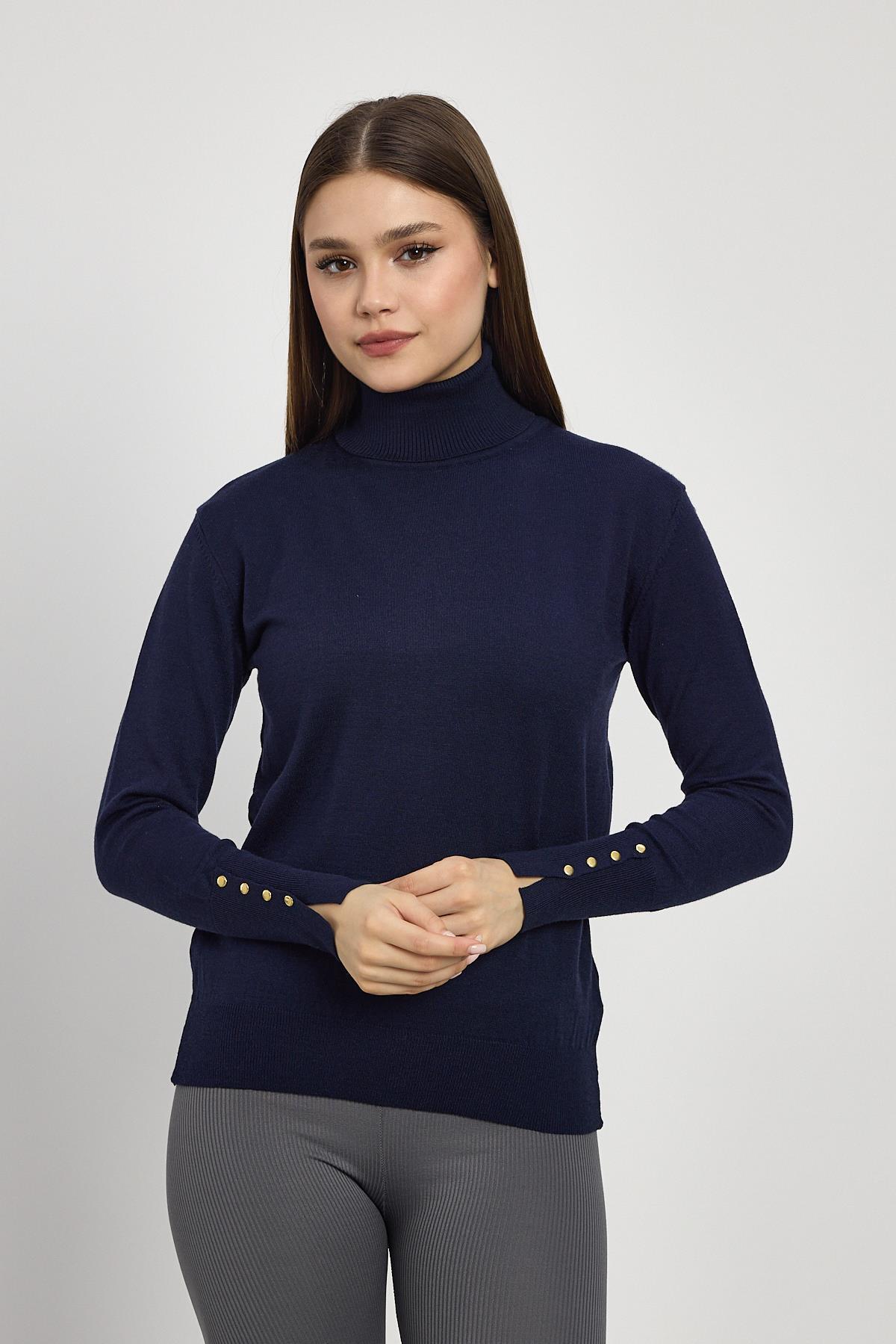 Laci Balıkçı Yaka Kol Detay Kazak 24369 - 1