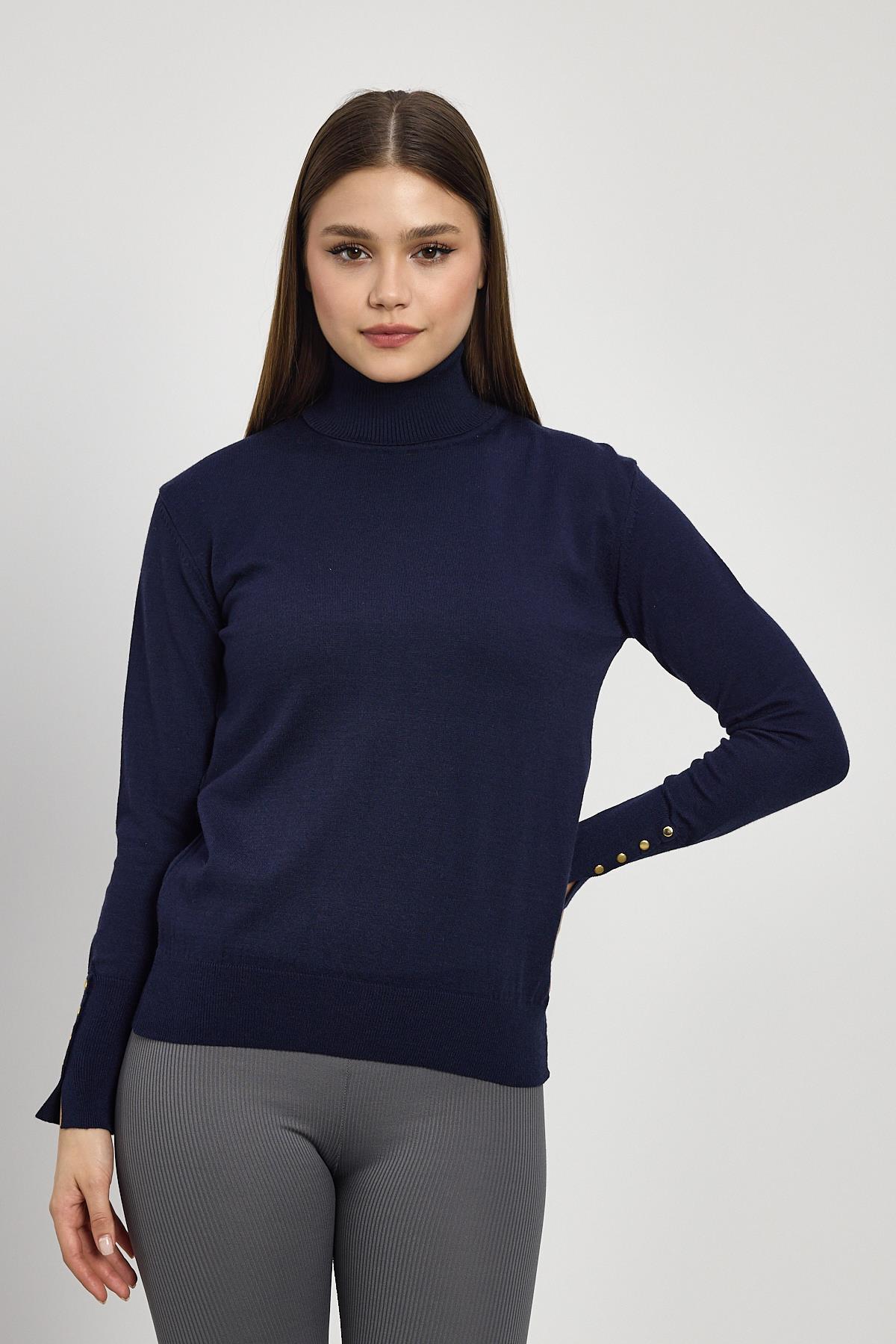 Laci Balıkçı Yaka Kol Detay Kazak 24369 - 6