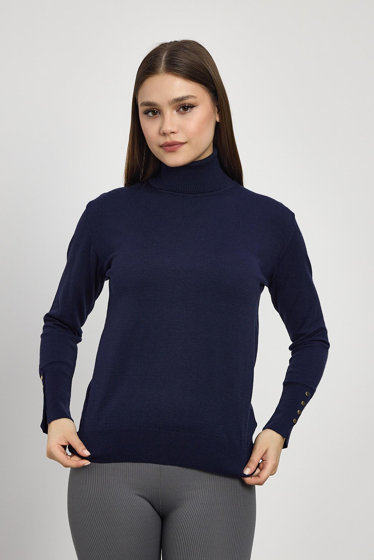 Laci Balıkçı Yaka Kol Detay Kazak 24369 - 7