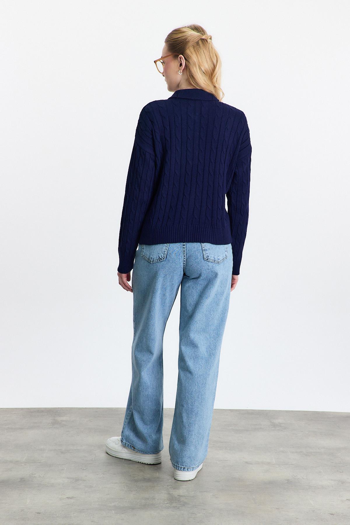 Laci Ayıcık Nakışlı Örgülü Kazak 24387 - 5