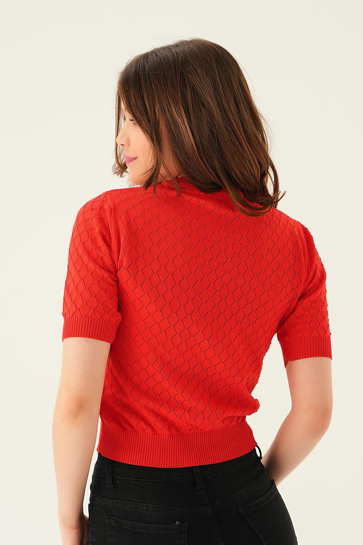 Nar Bisiklet Yaka Bluz 2449 - 5