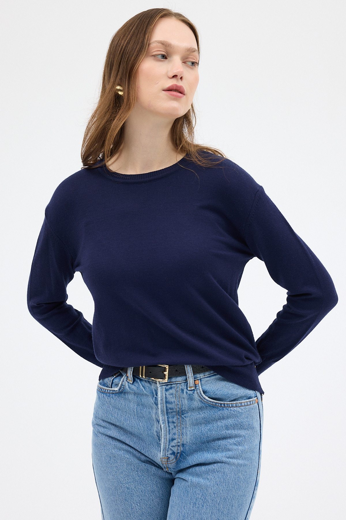 Laci Bisiklet Yaka Kol Düğmeli Kadın Triko Kazak 2455 - 7