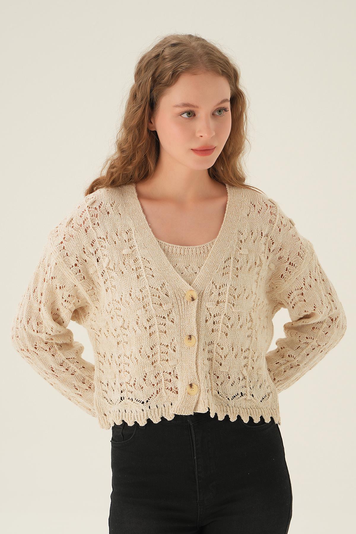 Natural İkili Hırka Takım 2460 - 2