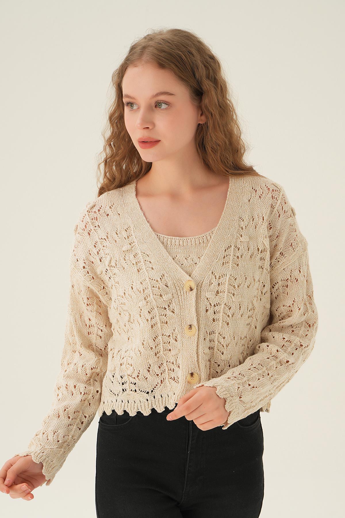 Natural İkili Hırka Takım 2460 - 3