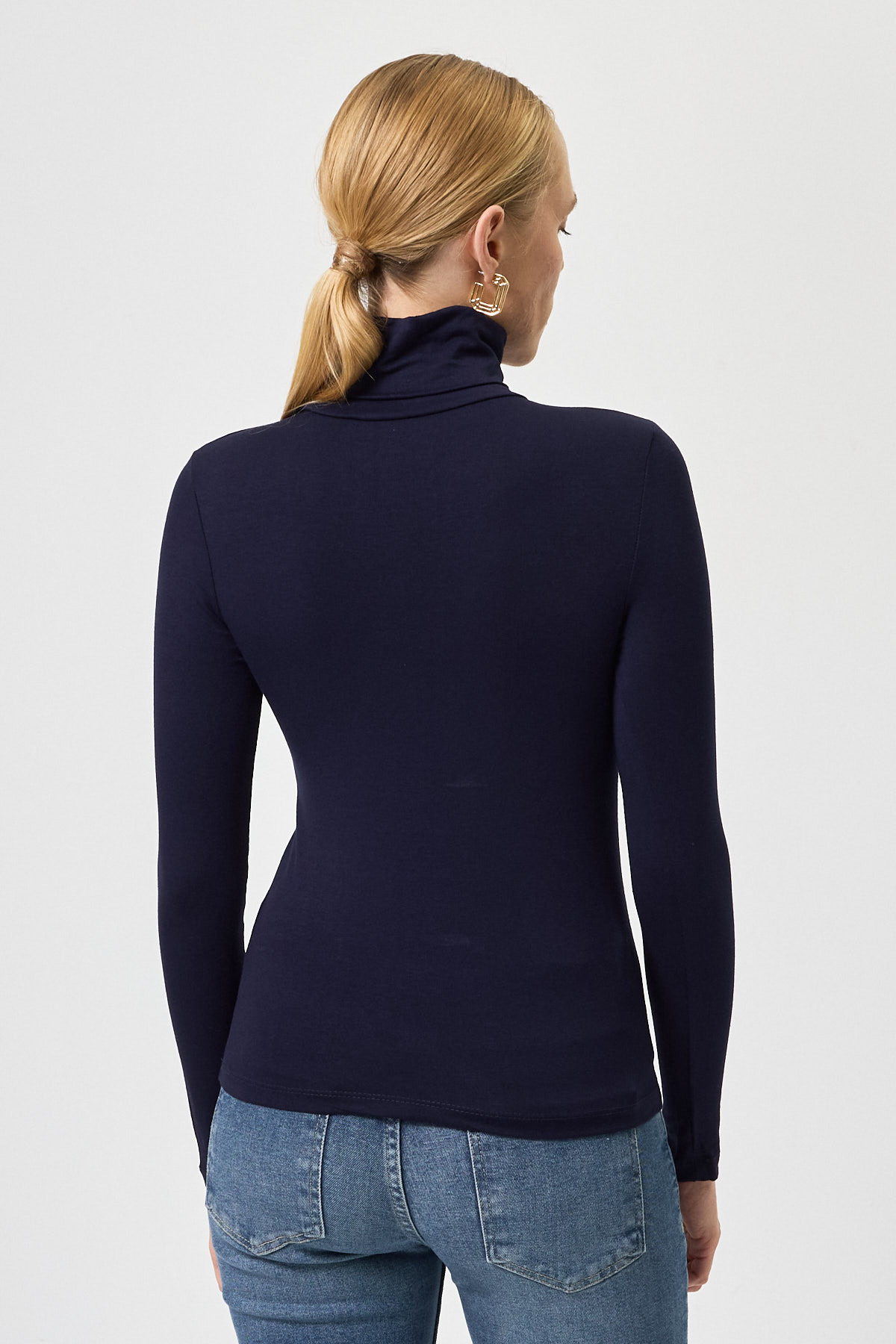 Laci Balıkçı Yaka Uzun Kollu Dar Kesim Bluz 2504 - 5