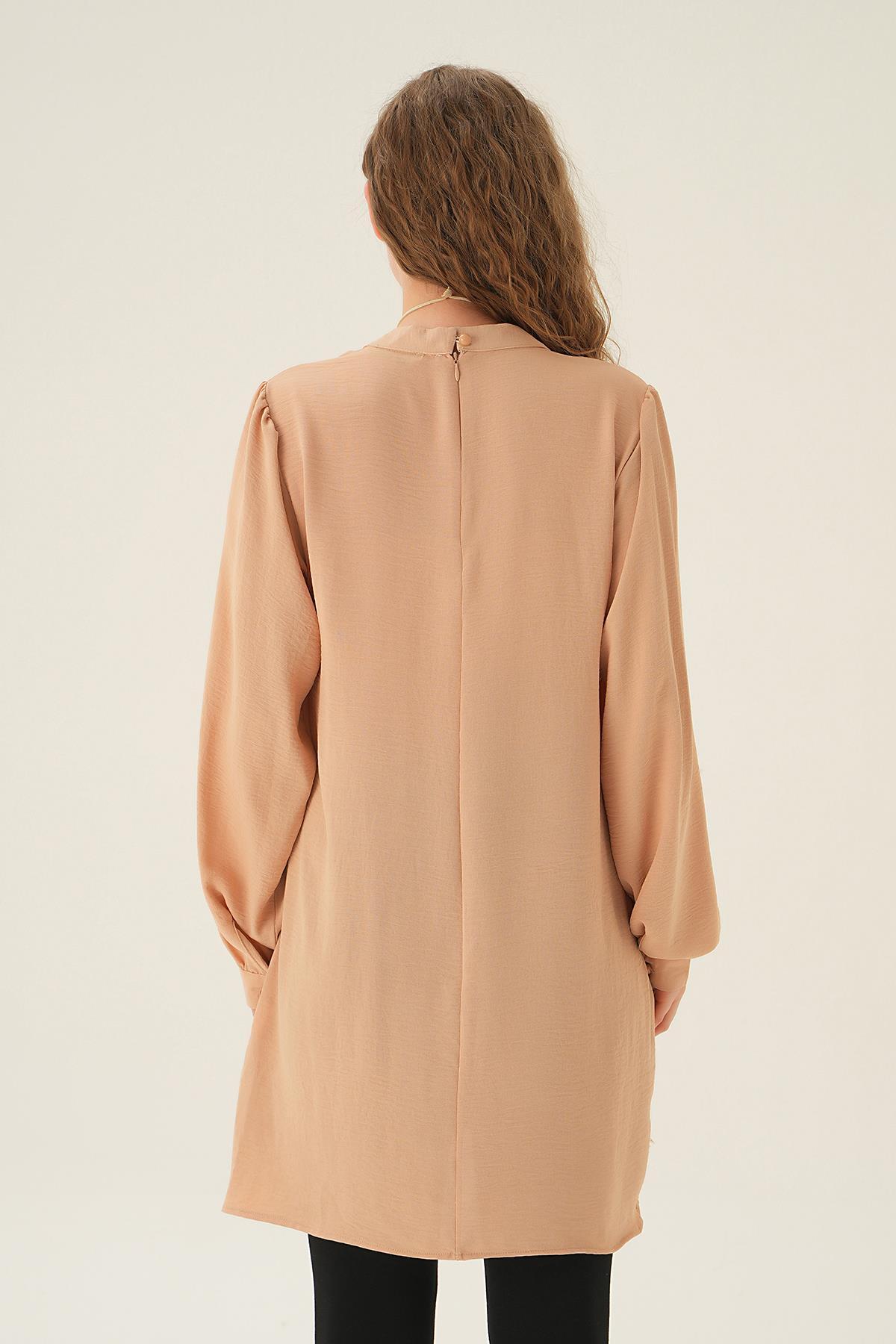 Bej Püsküllü Tunik 25054 - 4