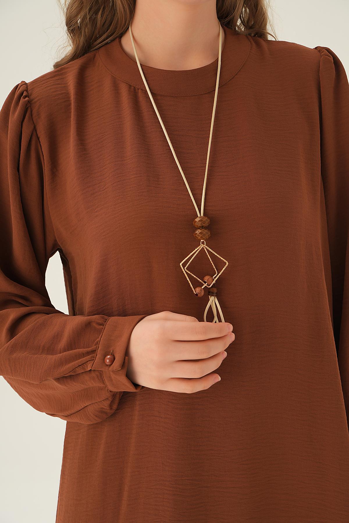 Kahve Püsküllü Tunik 25054 - 4
