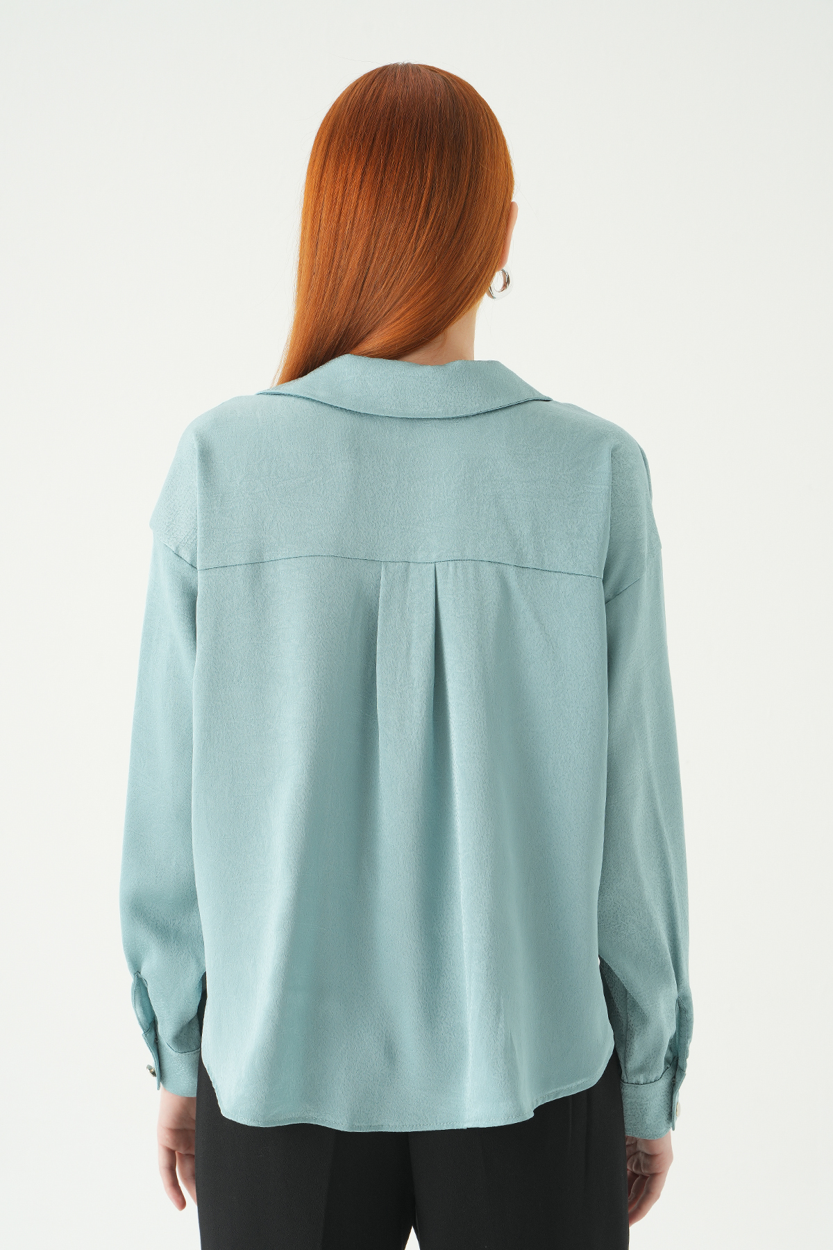 Mint Düğmeli Klasik Gömlek 251152 - 5