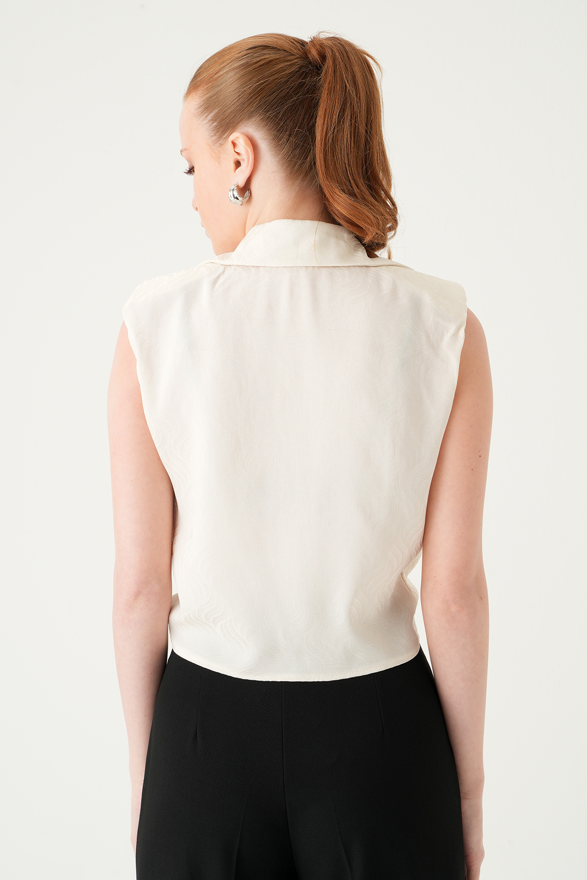 Bej Sıfır Kol Bağlamalı Gömlek 251166 - 5