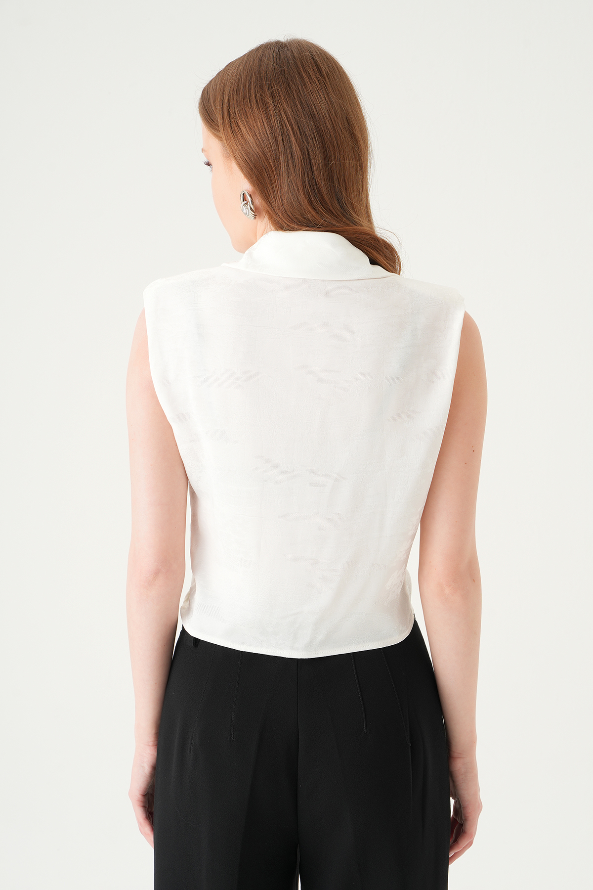 Ekru Sıfır Kol Bağlamalı Gömlek 251166 - 5