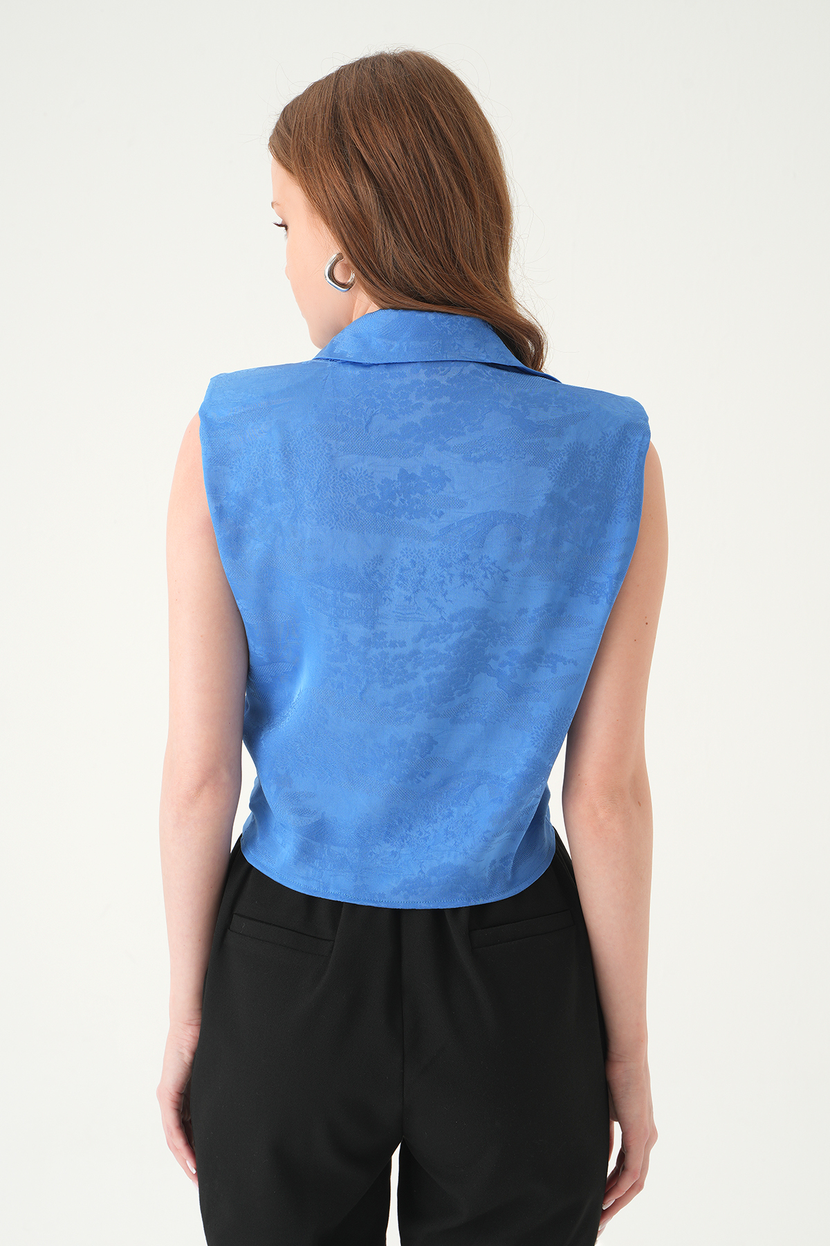 Mavi Sıfır Kol Bağlamalı Gömlek 251166 - 5