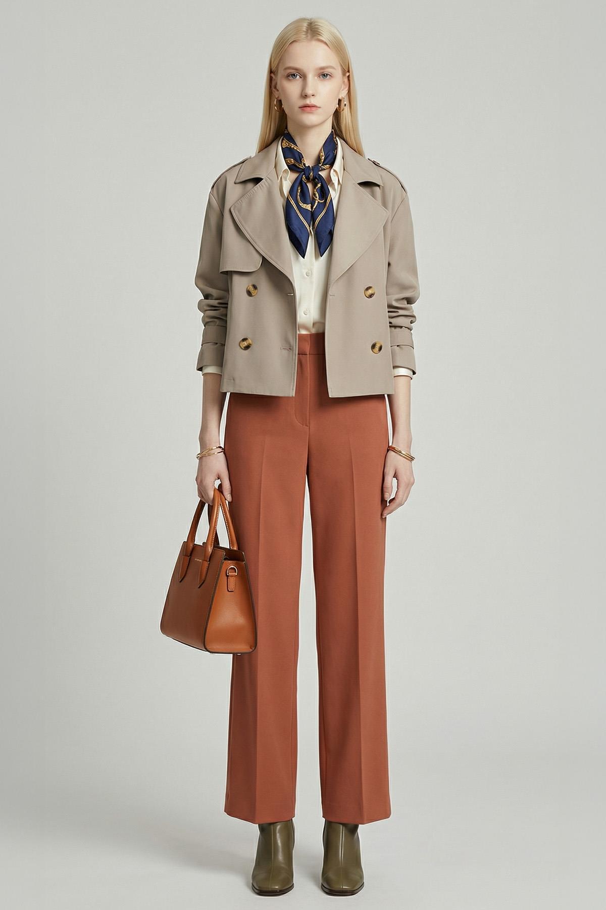 251830 Düğmeli Kısa Treçkot Taş - 1