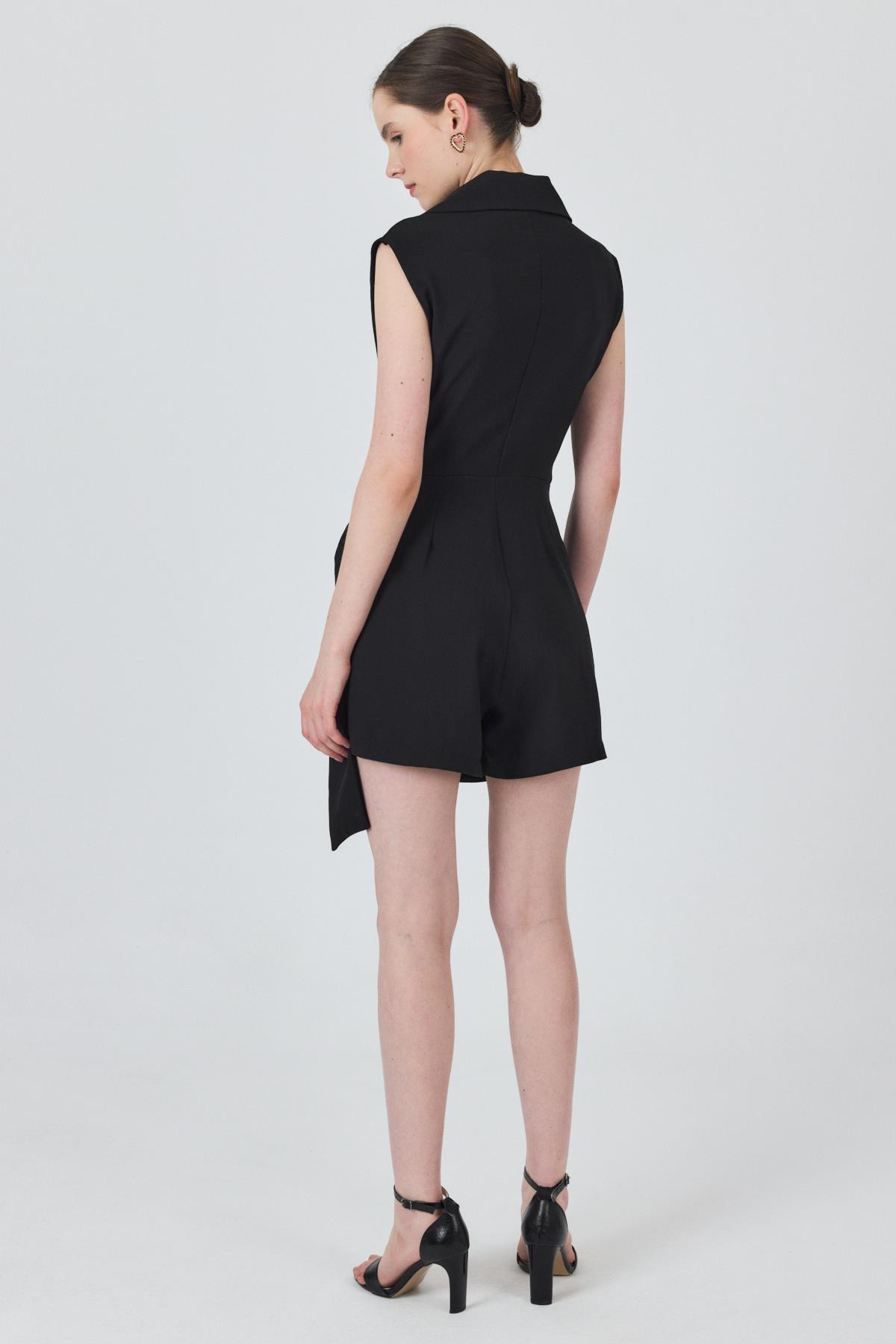 Siyah Bel Toka Detaylı Tulum 251901 - 5