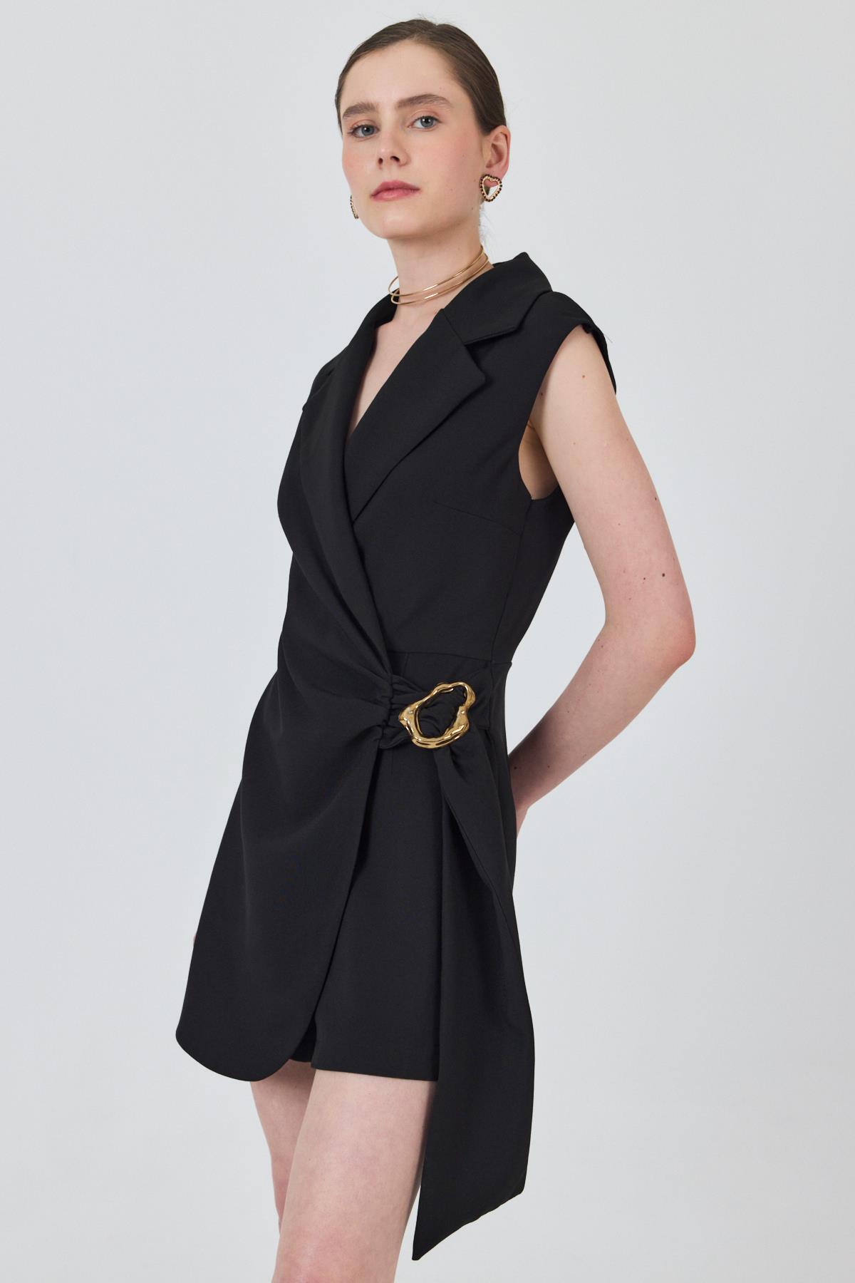 Siyah Bel Toka Detaylı Tulum 251901 - RAYS (1)