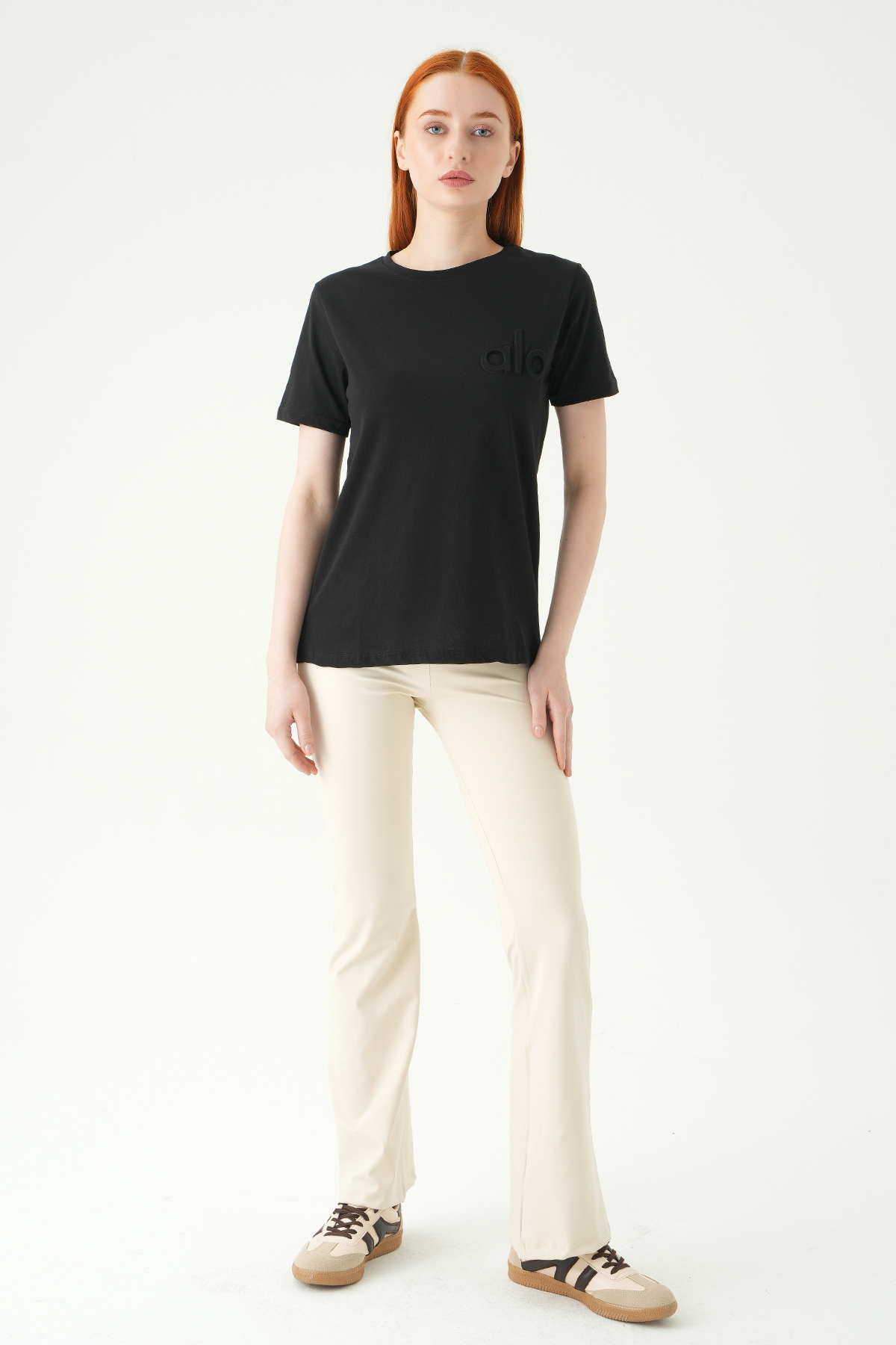 25230 Kabartmalı Tişört Siyah - RAYS