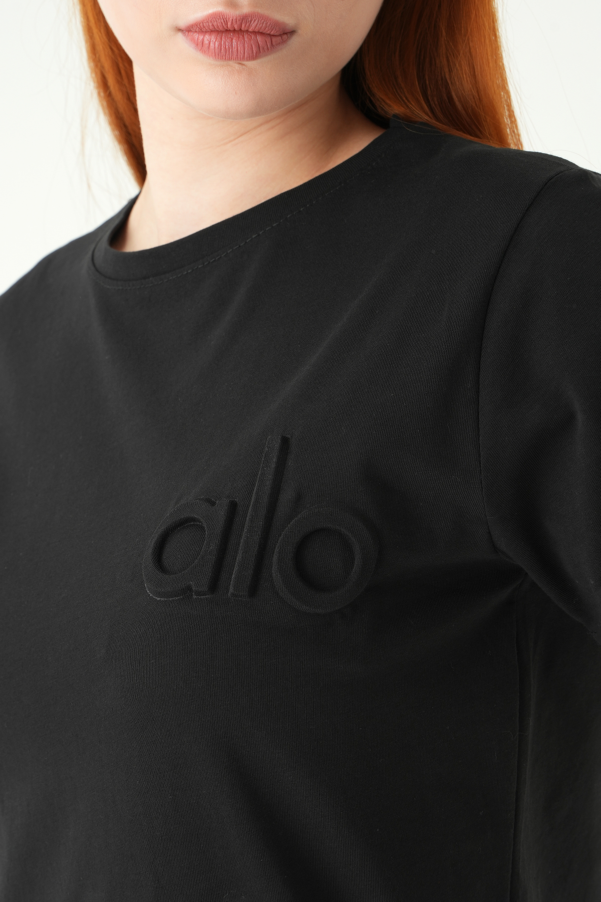 25230 Kabartmalı Tişört Siyah - RAYS