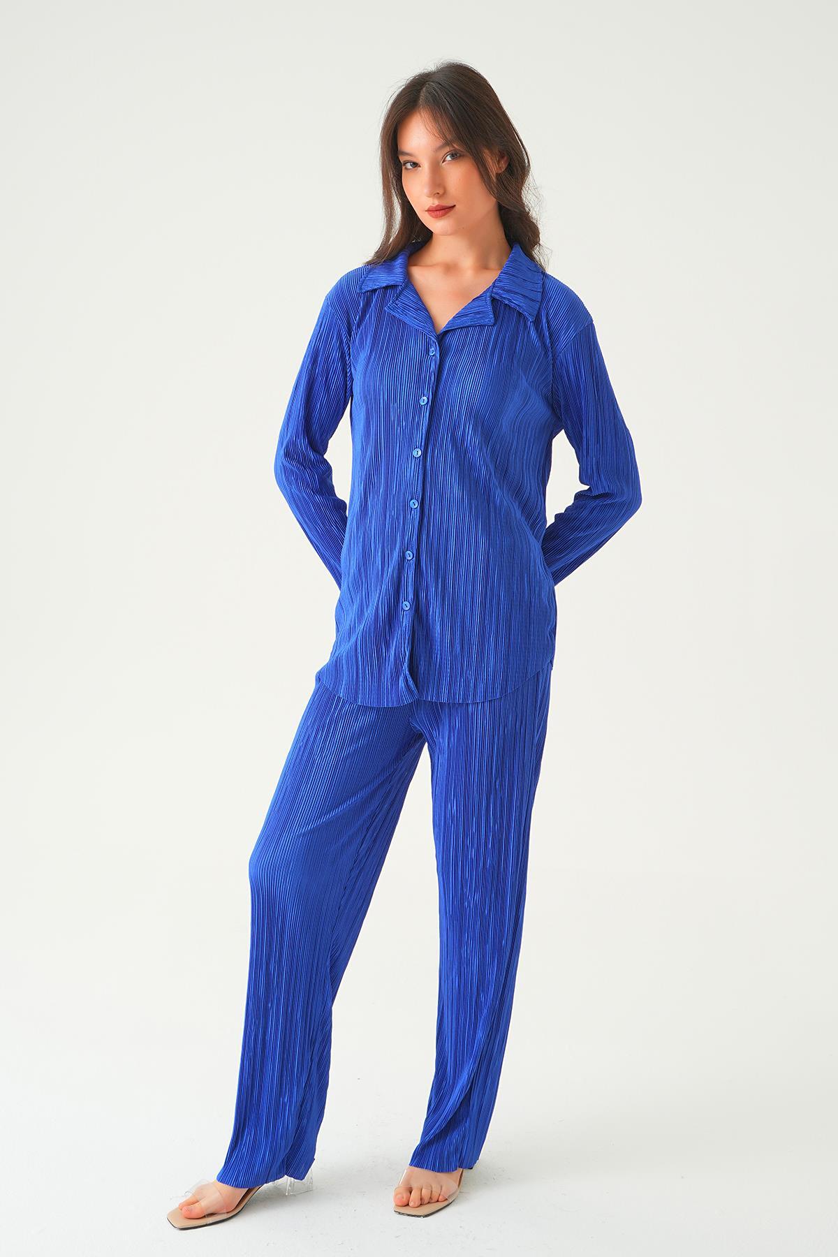 Saks Pliseli Pantolon Takım 2525 - 4