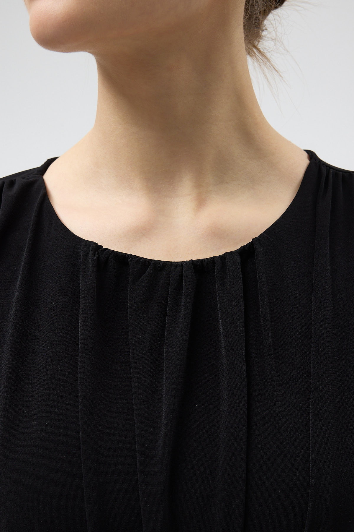 Bordo Güneş Tokalı Büzgülü Uzun Kollu Elbise 252639 - 4