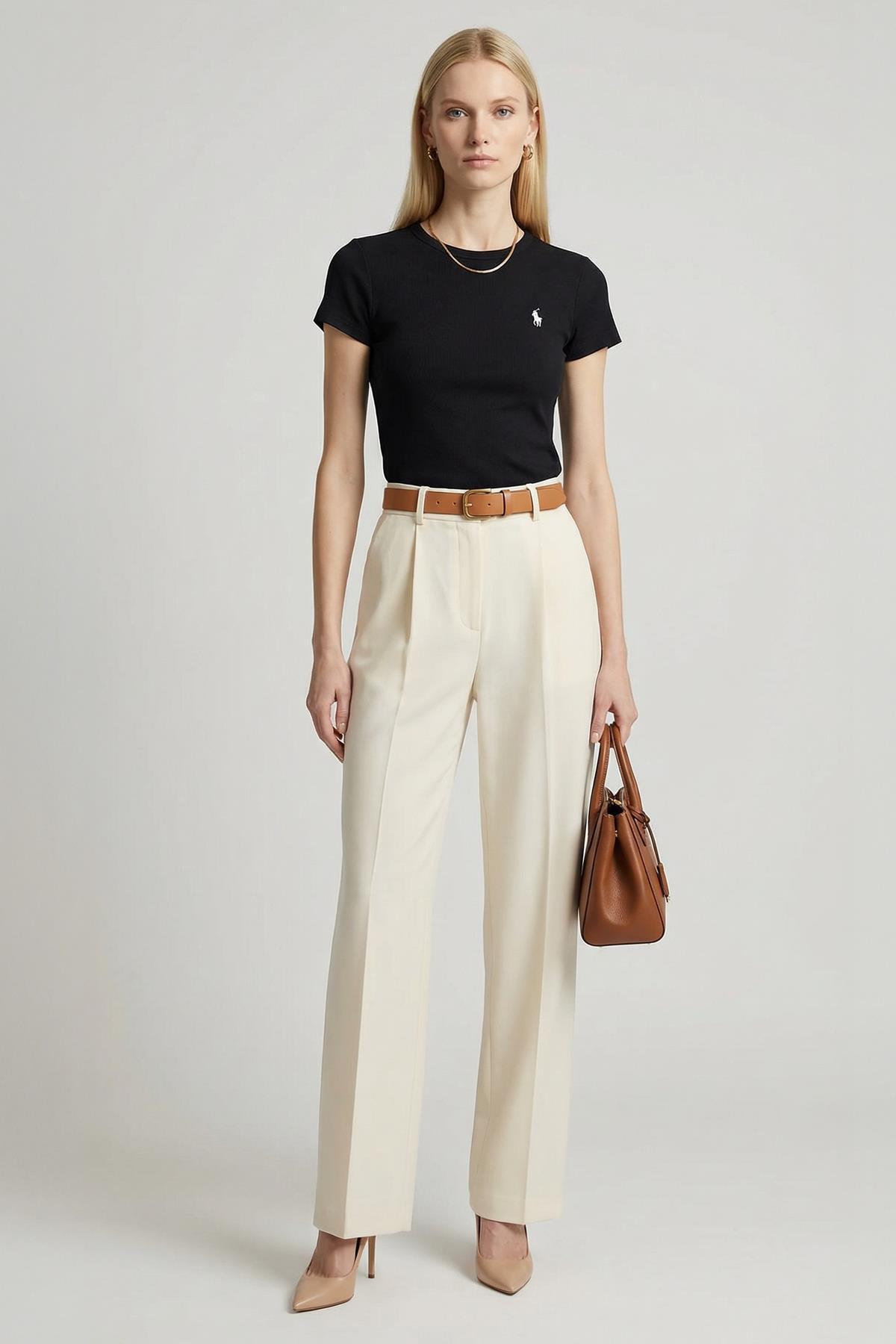 25704 Nakışlı Tişört Siyah - 1