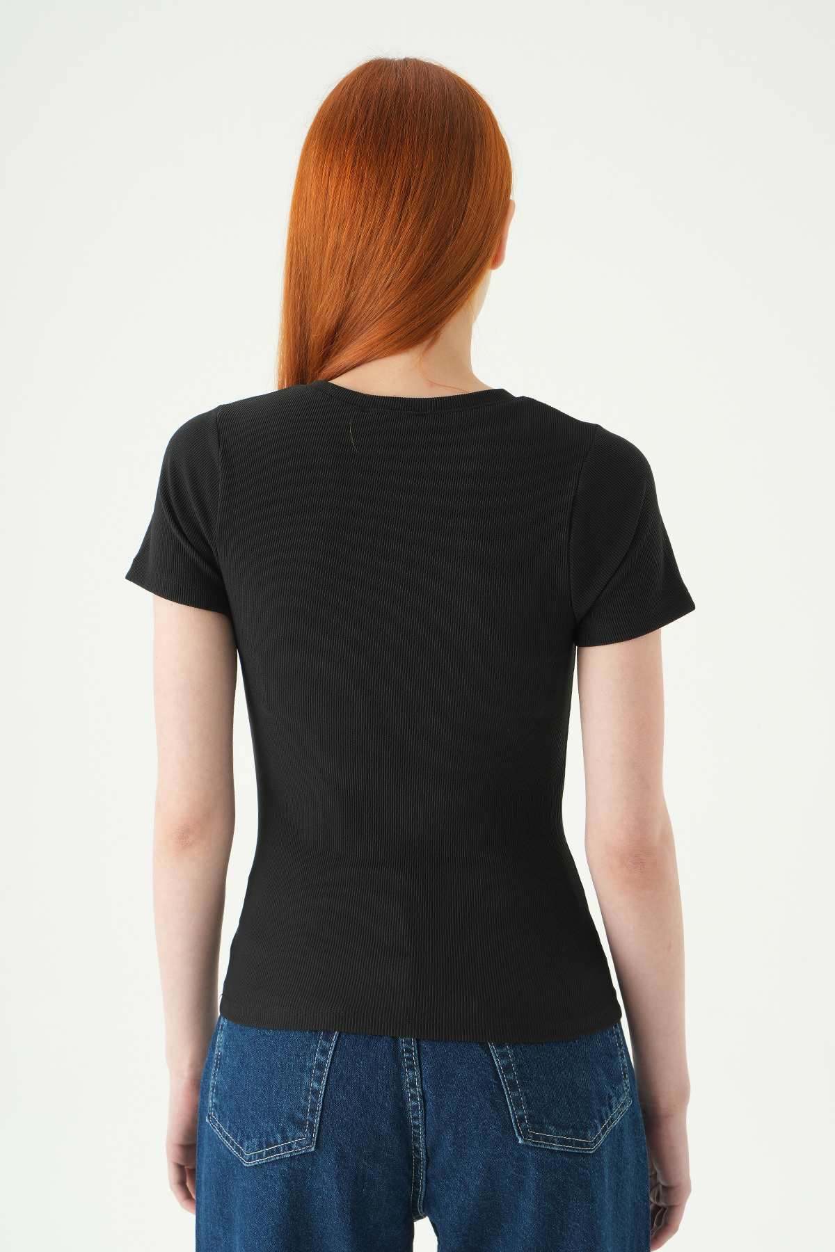 Siyah Us Polo Nakışlı Tişört 25704 - 5