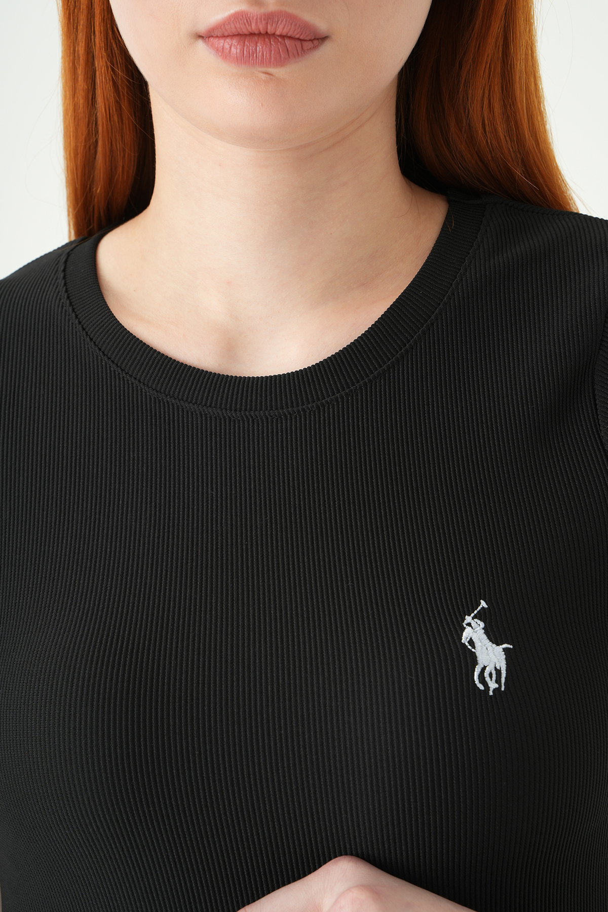 Siyah Us Polo Nakışlı Tişört 25704 - RAYS