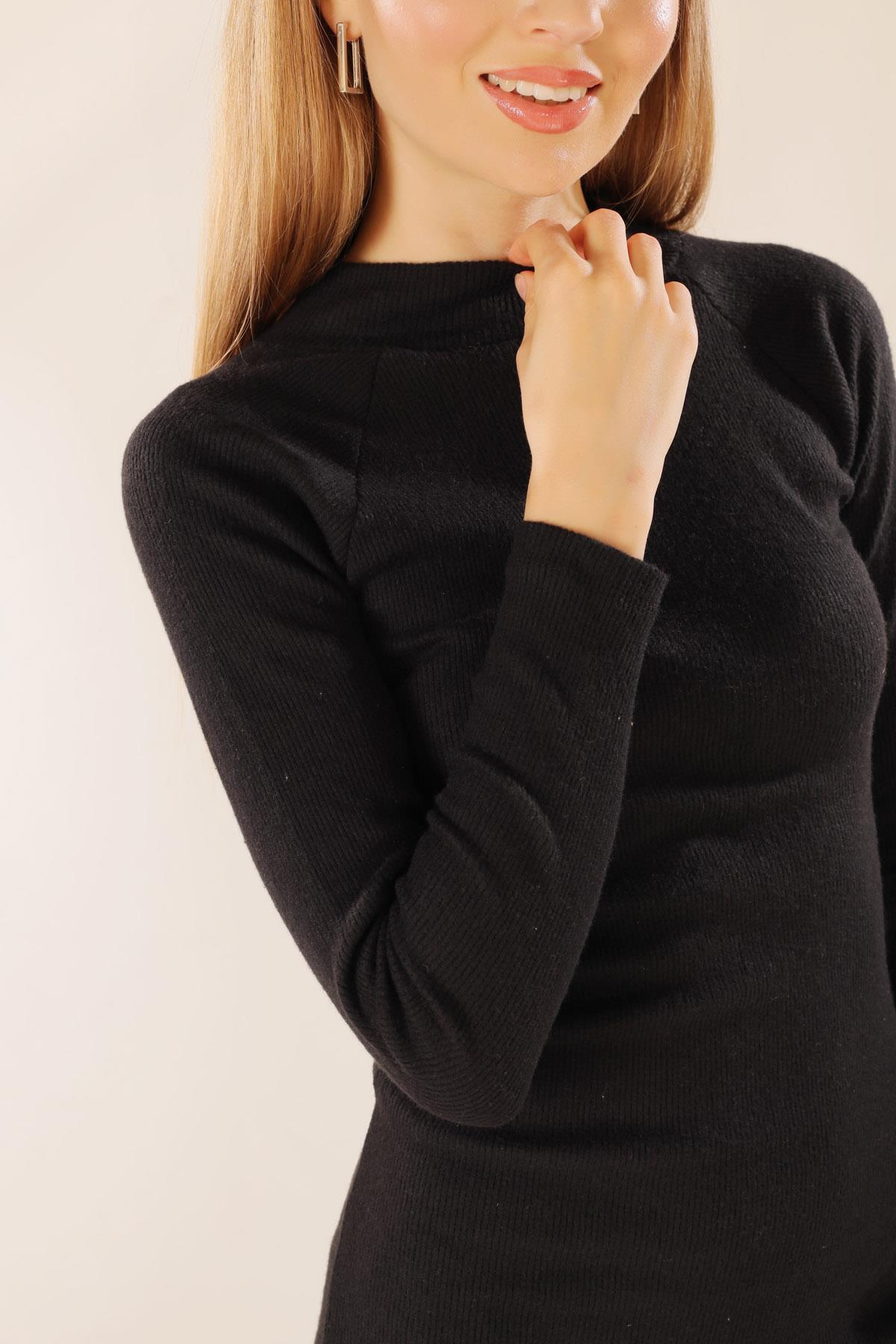 Siyah Balıkçı Yaka Elbise 2608 - 5