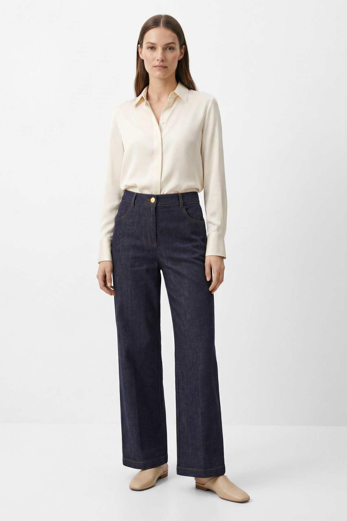 Laci Geniş Paça Kot Pantolon 2620 - 1