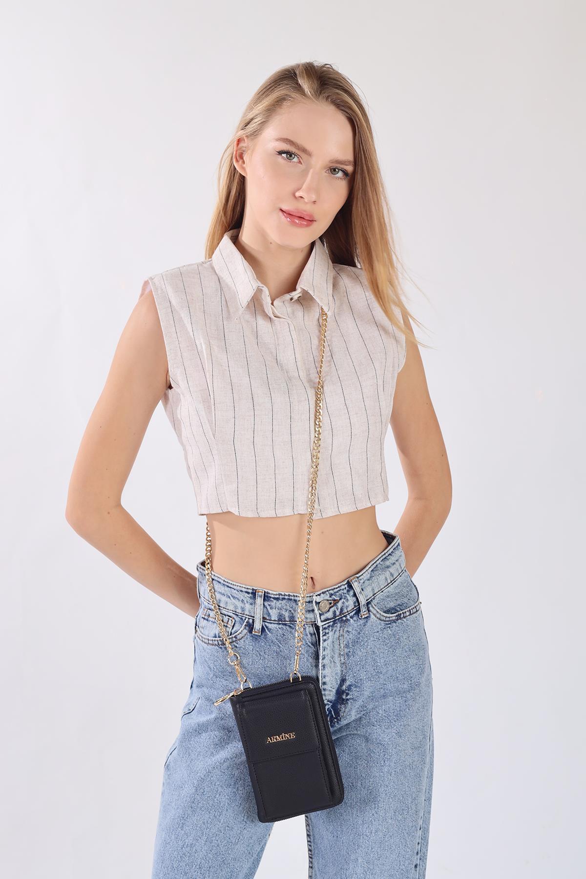 264 Telefon Bölmeli Çanta Siyah 