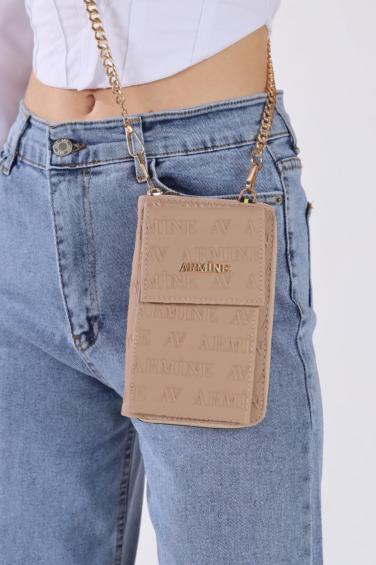 265 Zincir Askılı Çanta Vizon - 8