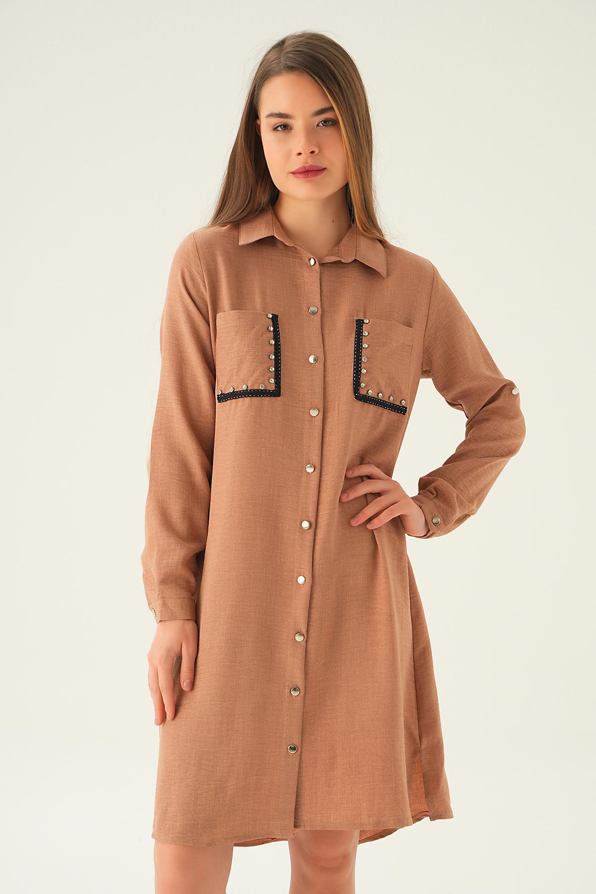 Vizon Cep Taş Detay Tunik 26523 