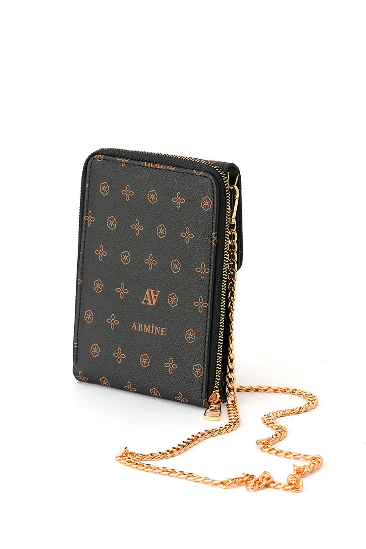 Siyah Baskı Detay Omuz Çantası 266 - 3