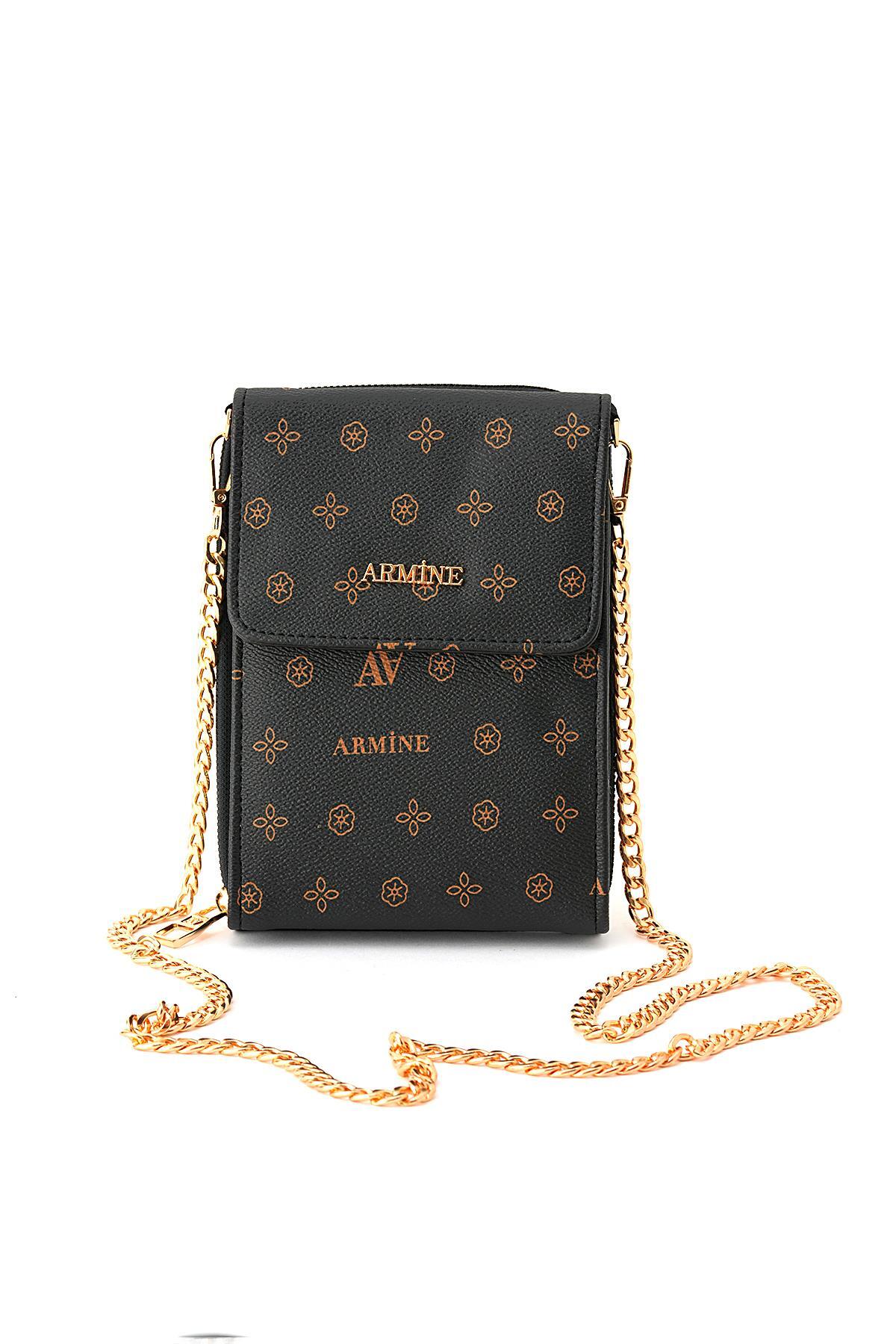 Siyah Baskı Detay Omuz Çantası 266 - 5