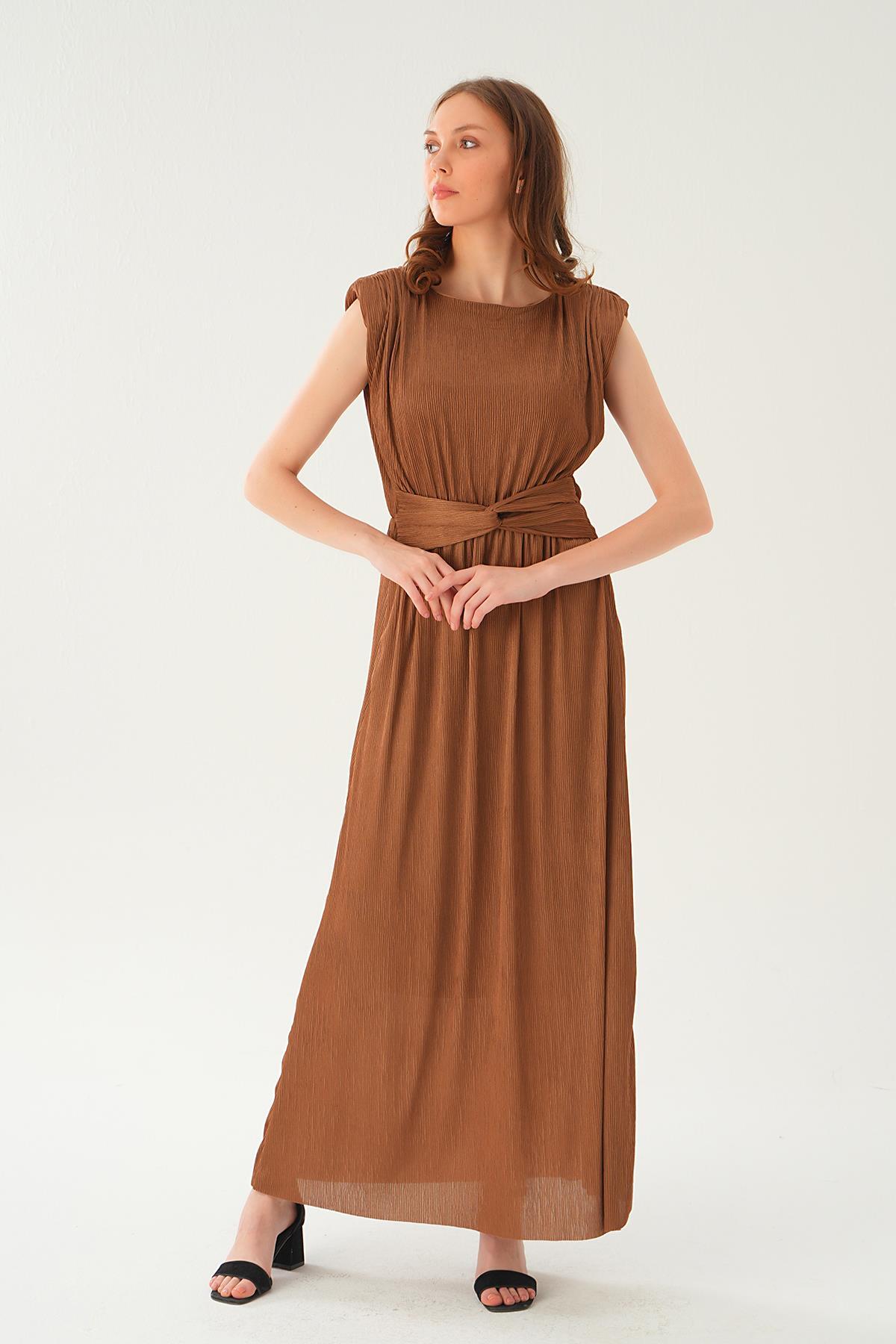 Taba Vatka Detay Uzun Elbise 2693 - 2