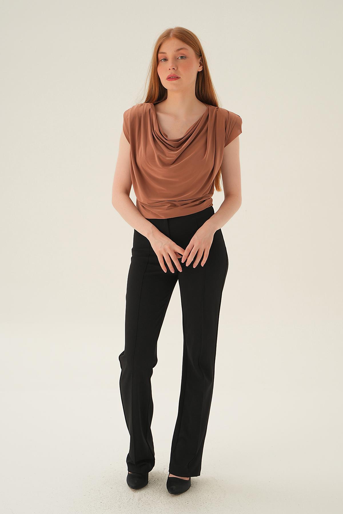 Taba Omuz Vatkalı Bluz 2832 - 2