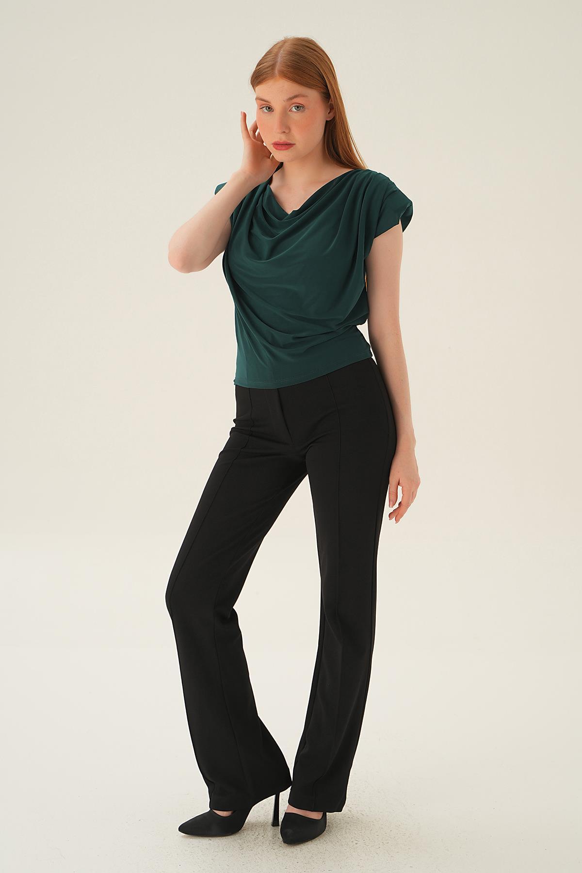 Zümrüt Omuz Vatkalı Bluz 2832 - 2