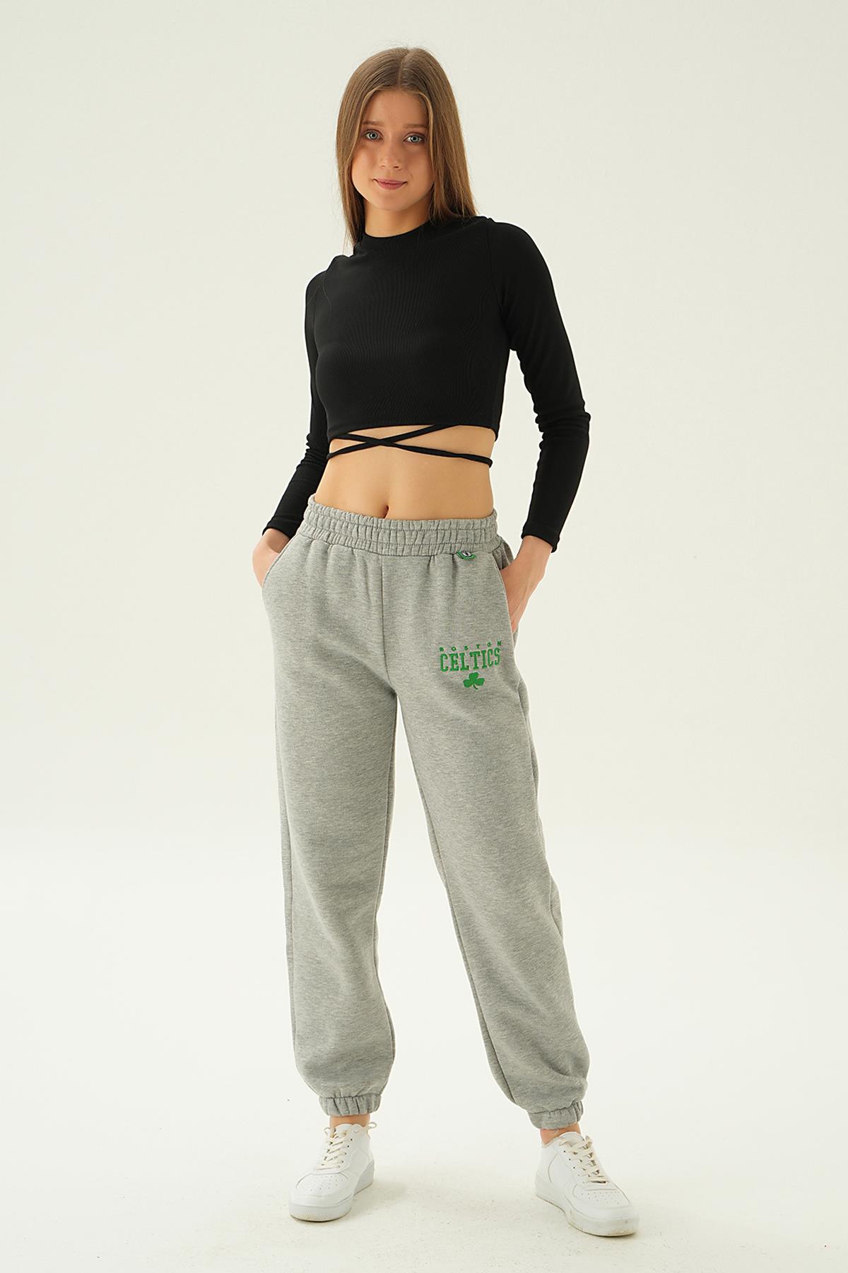 Gri Celtics Nakış Detay Eşofman 2859 - 1