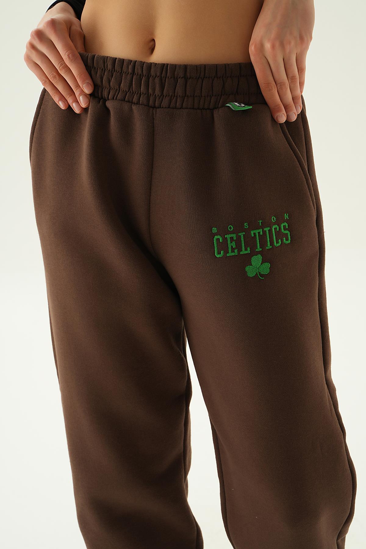 Kahve Celtics Nakış Detay Eşofman 2859 - 5